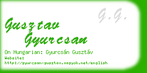 gusztav gyurcsan business card